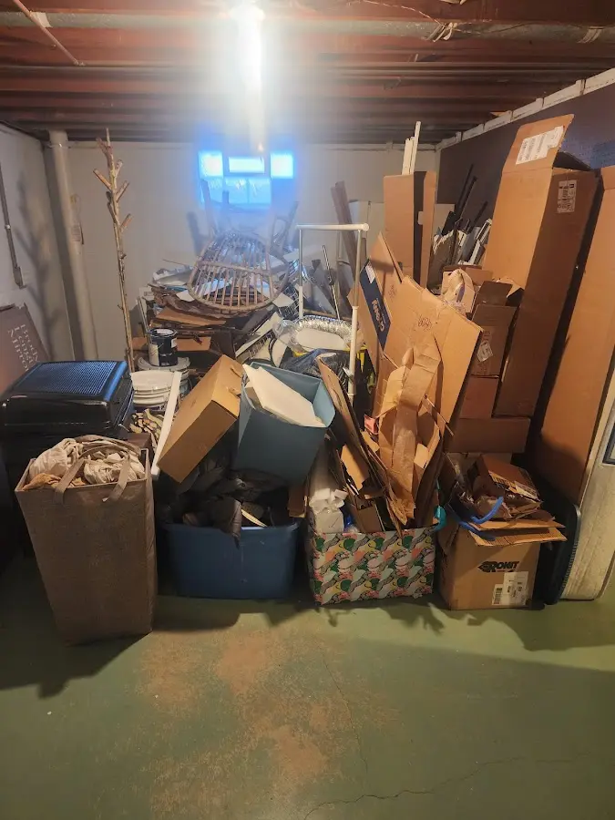 Roll-off dumpster container at job site for Cleanout Dumpster Rental in Los Chaves